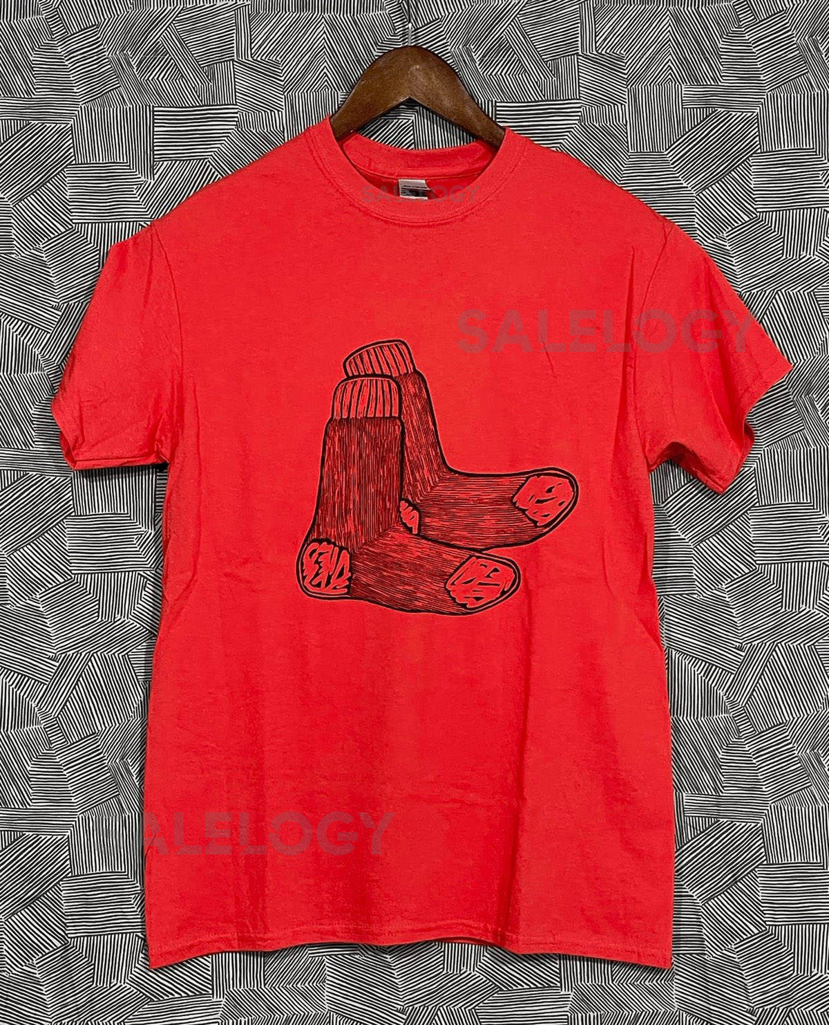 Boston Frickin' Red Sox - Hand-printed Relief Block T-Shirt - MLB Boston Inspired_180
