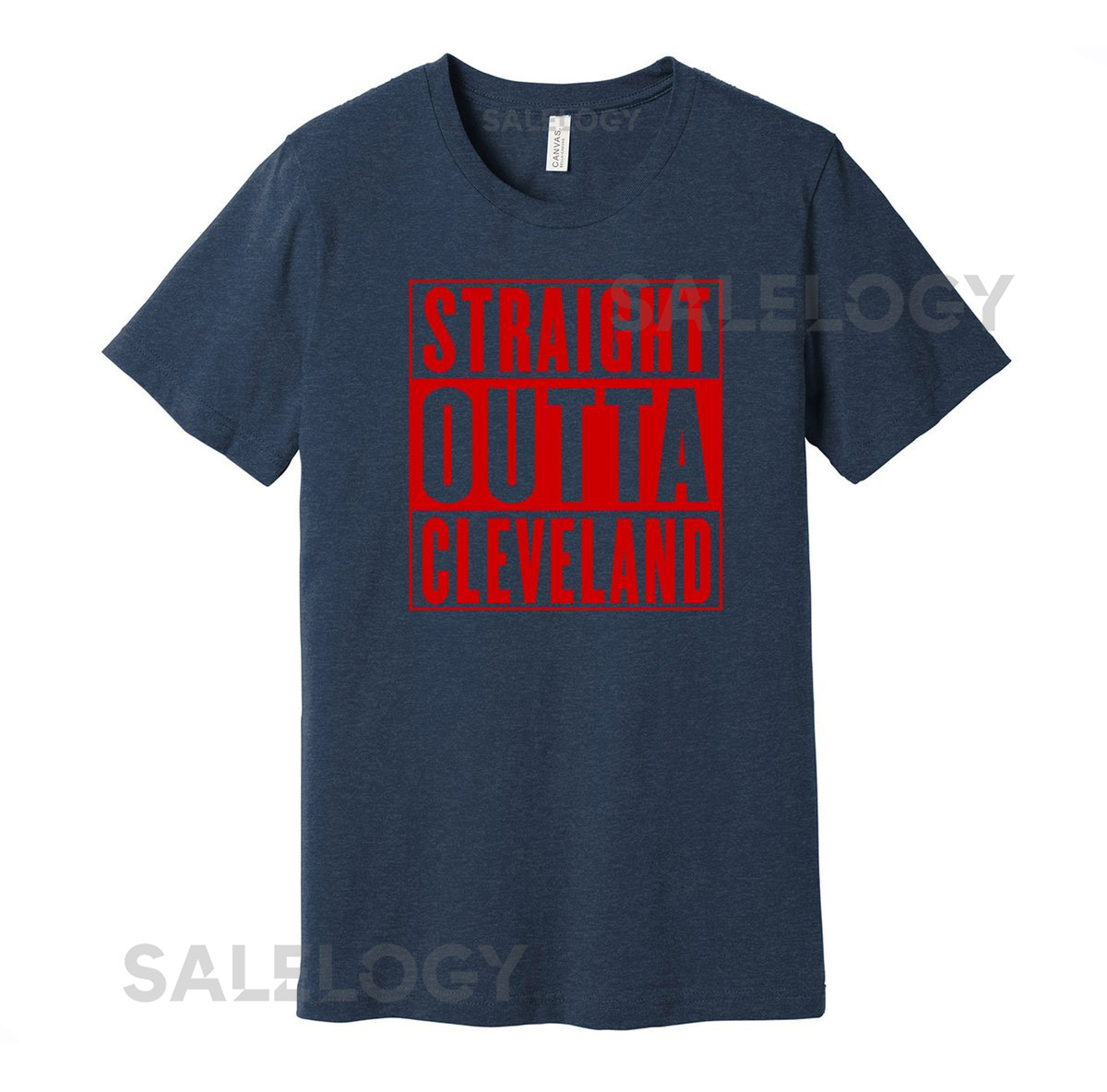 Straight Outta Cleveland - Hip Hop Parody Shirt - Navy Red T-Shirt Resident Local Love Tee S M L XL XXL 3XL Multiple Color Choices_156