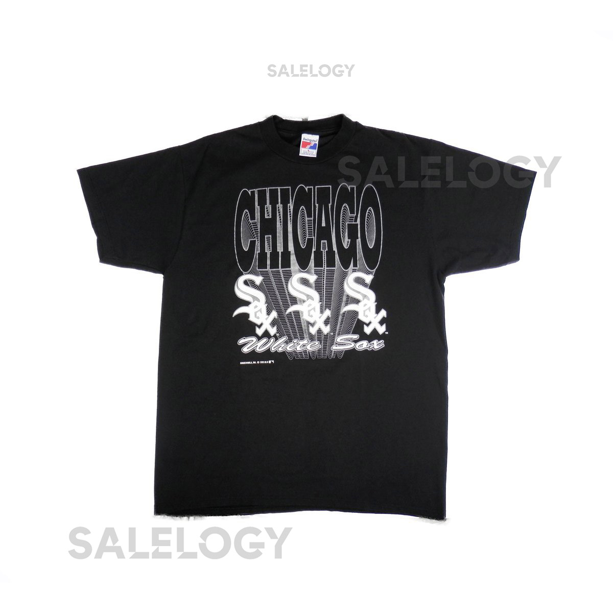 Vintage 90s Chicago White Socks Tshirt L Brockworld 1993 Swingster MLB Black_427