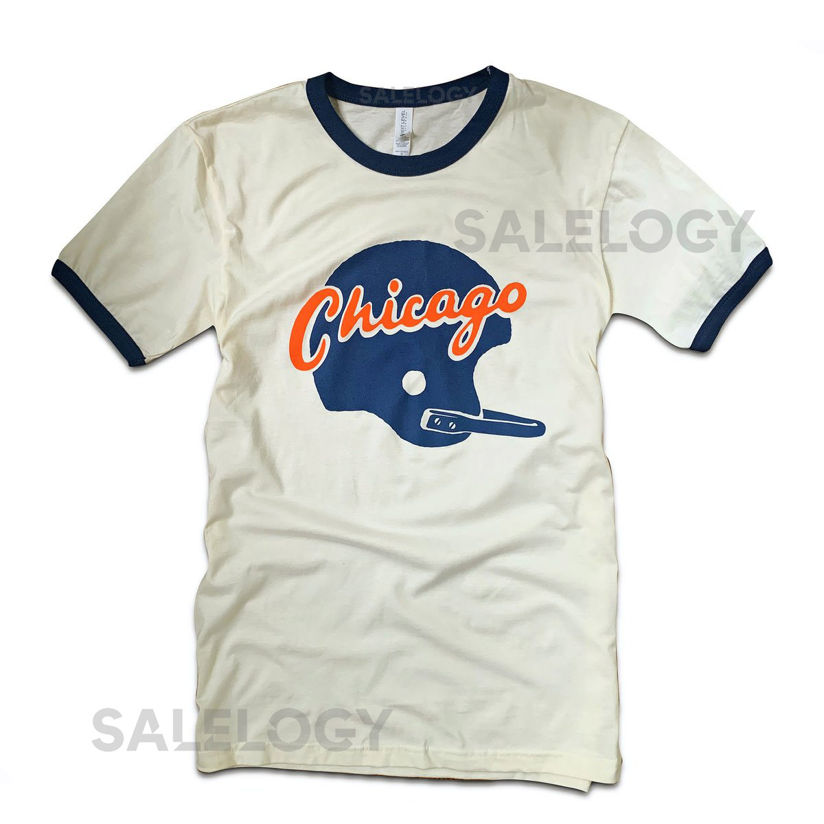 Vintage Chicago Bears Football Helmet T-Shirt_1064