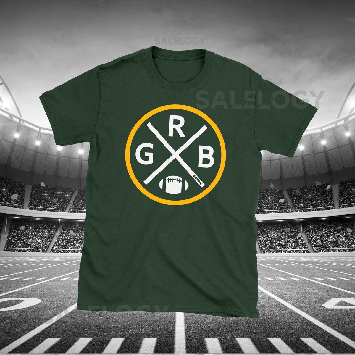 Retro Green Bay Football Emblem Vintage GRB T-Shirt_638