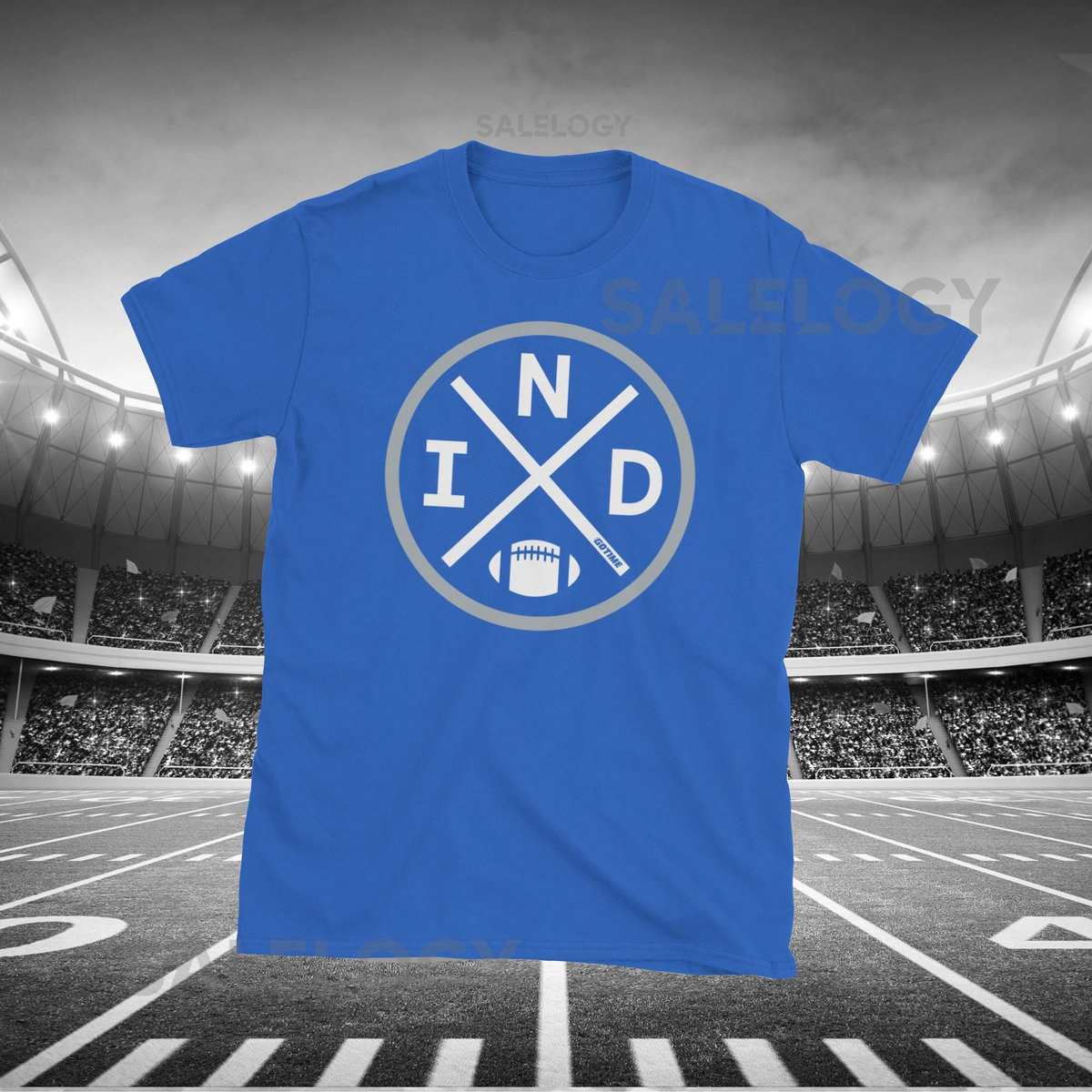 Retro Indianapolis Football Emblem Vintage IND T_801