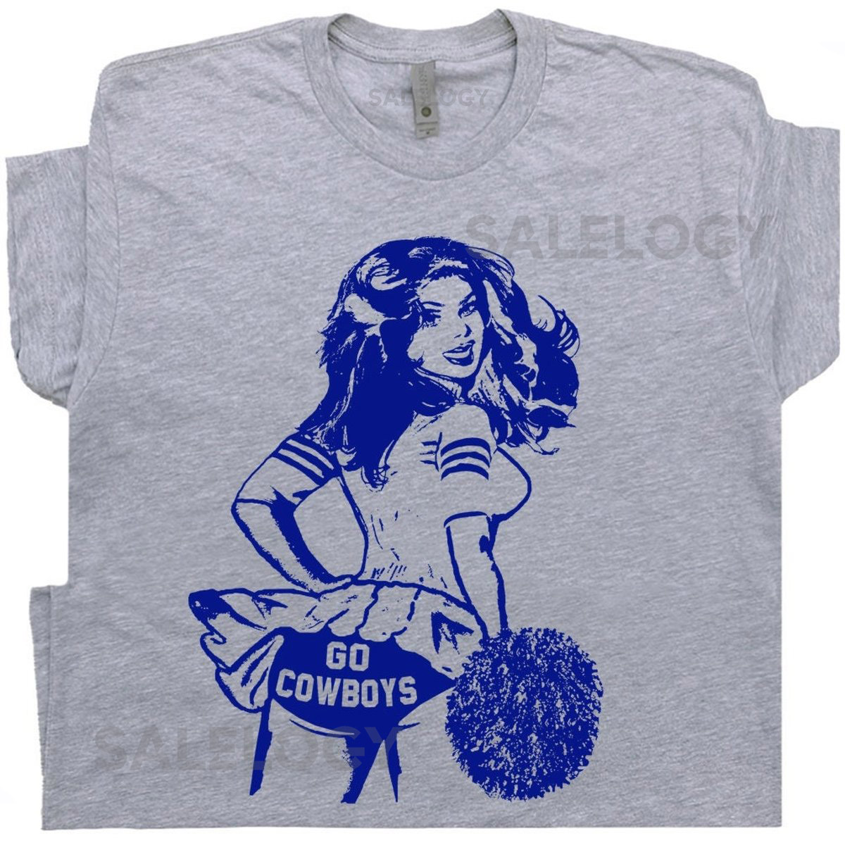 Go Cowboys T Shirt Vintage Football Shirts for Women Men Retro Cowboys Cheerleader Tee Cool Vintage Graphic T Shirt Alternative Cowboys Logo_395