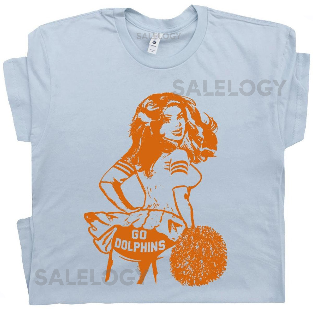 Go Dolphins Shirt Vintage Dolphins Football Shirt for Women Men Cute Retro Cheerleader TShirt Graphic Tee Alternative Dolphins Jersey Logo_326