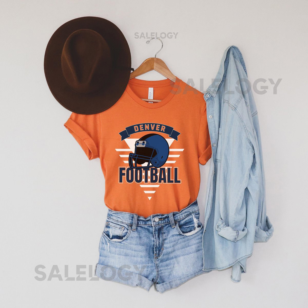 Denver Football Shirt Vintage Style Denver Football TShirt Retro 90s Denver Shirt Denver Colorado Sports Fan_352