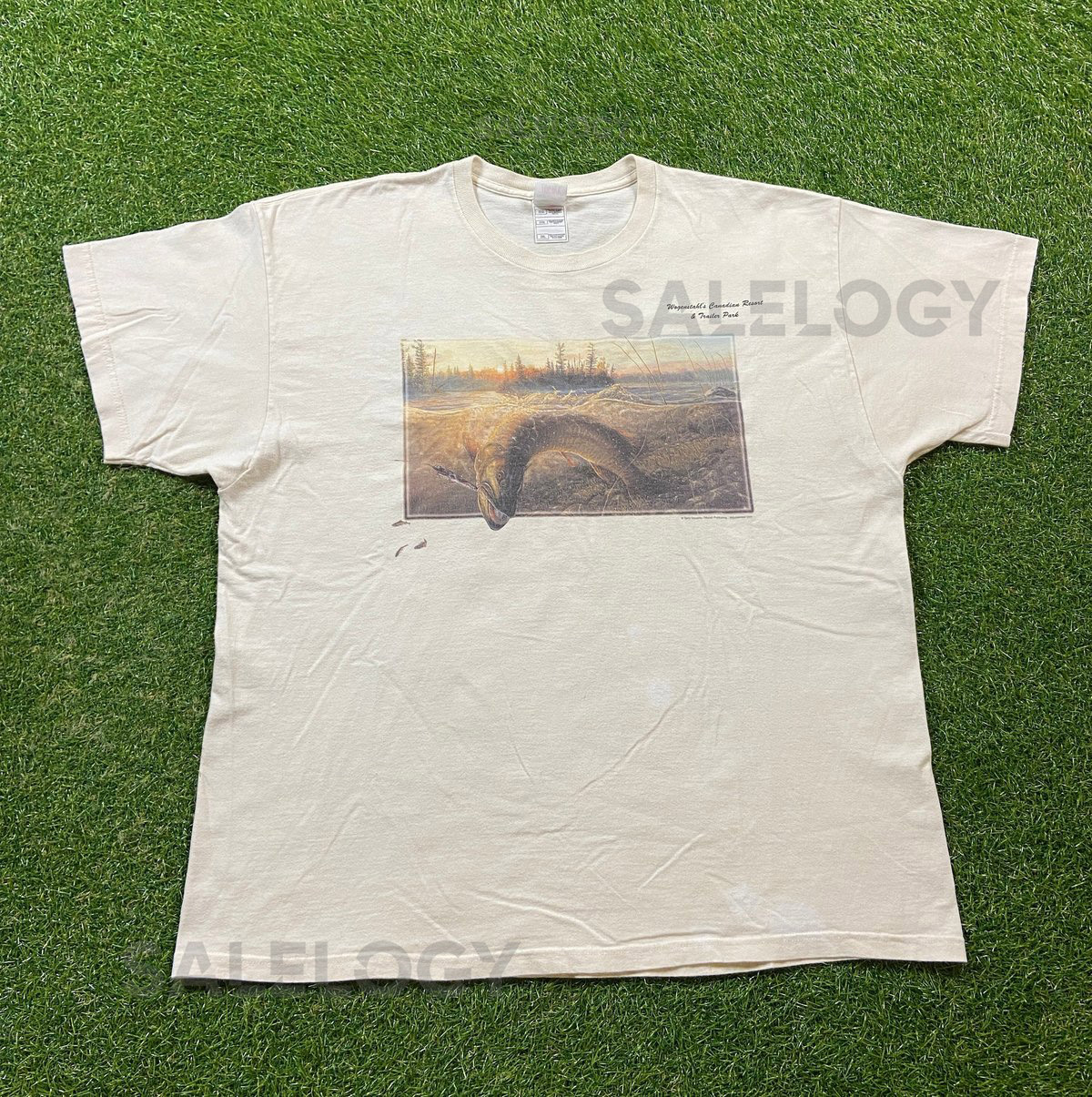 Vintage Wagenotahl's Canadian Resort Trailer Park T Shirt Tee Fruit of the Loom Size XXL 2XL Tourist Travel Wekiva Falls 1990s_557