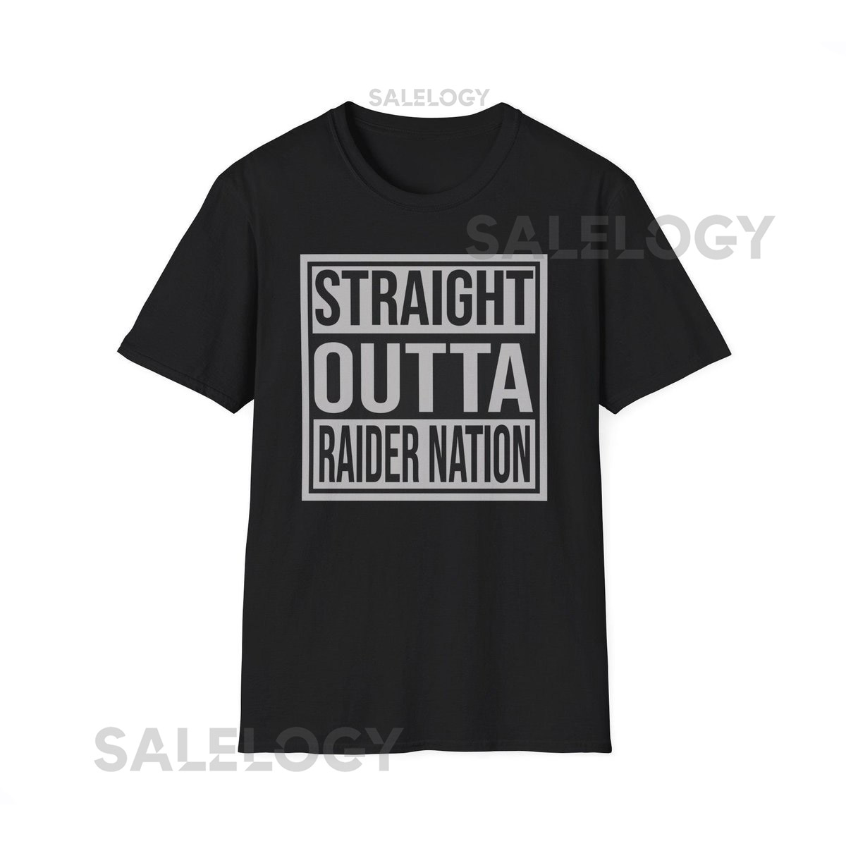 Straight Outta Raider Nation Shirt - Silver Black Football Tee Vegas Fan Shirt Game Day Tailgate Tee Raider Nation Apparel_752