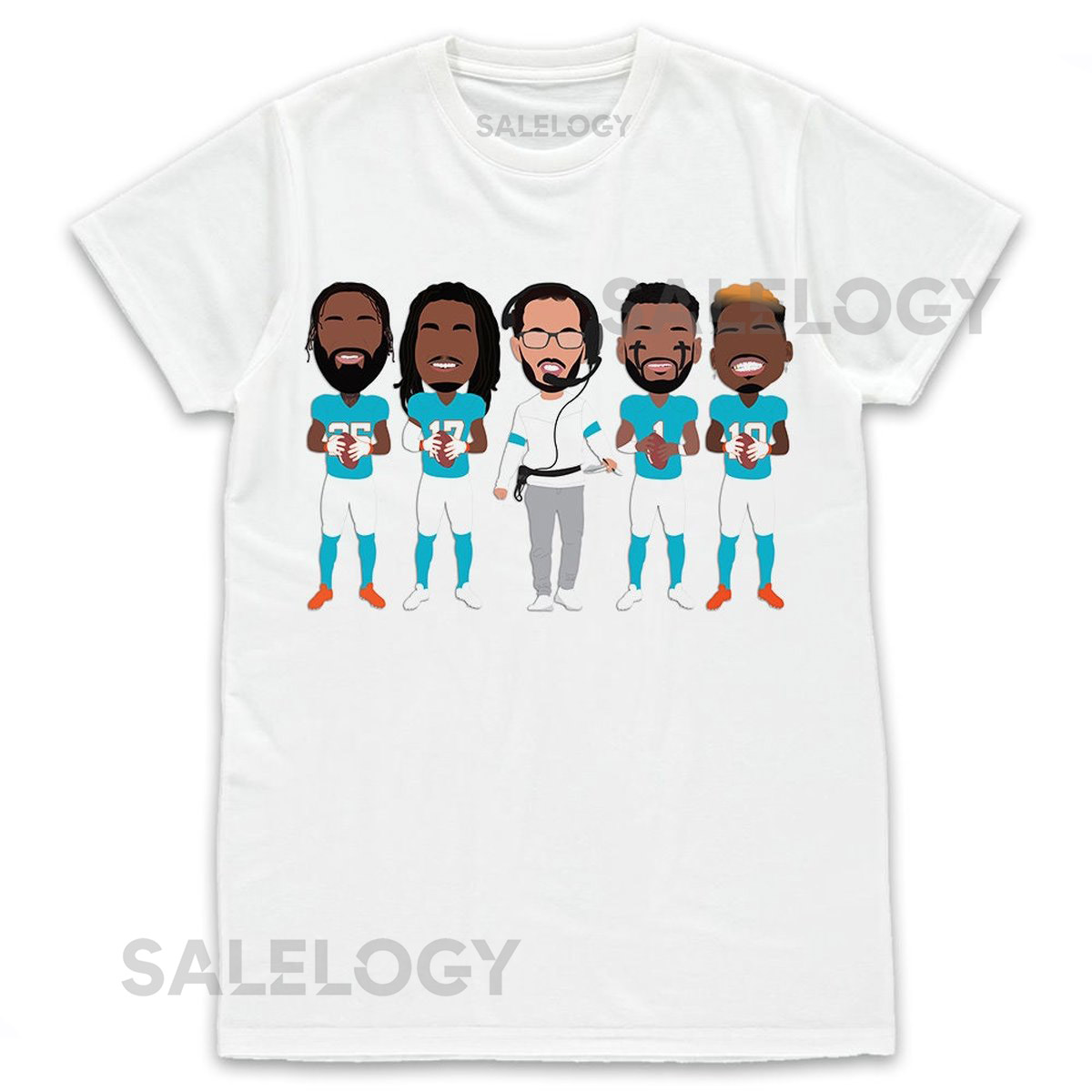 Dolphins American Football T-Shirt tshirt tee Adults Kids Sizes Available McDaniel Hill Tua Howard Waddle Miami Great Gift_286