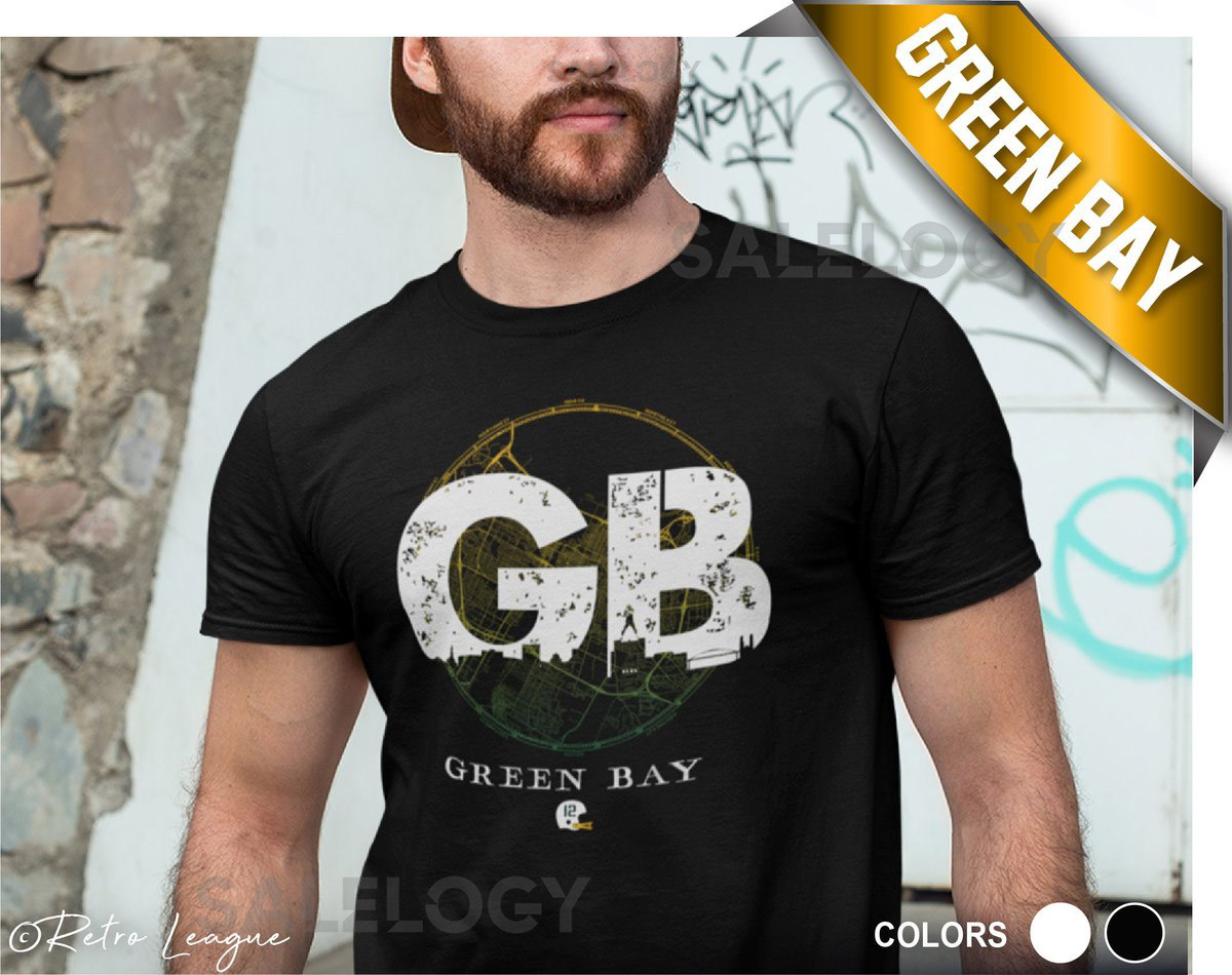 GREEN BAY Football T shirt Green Bay Vintage City Map Shirt Unisex Green Bay Tee Shirt Christmas Gift for Green Bay Fan_420