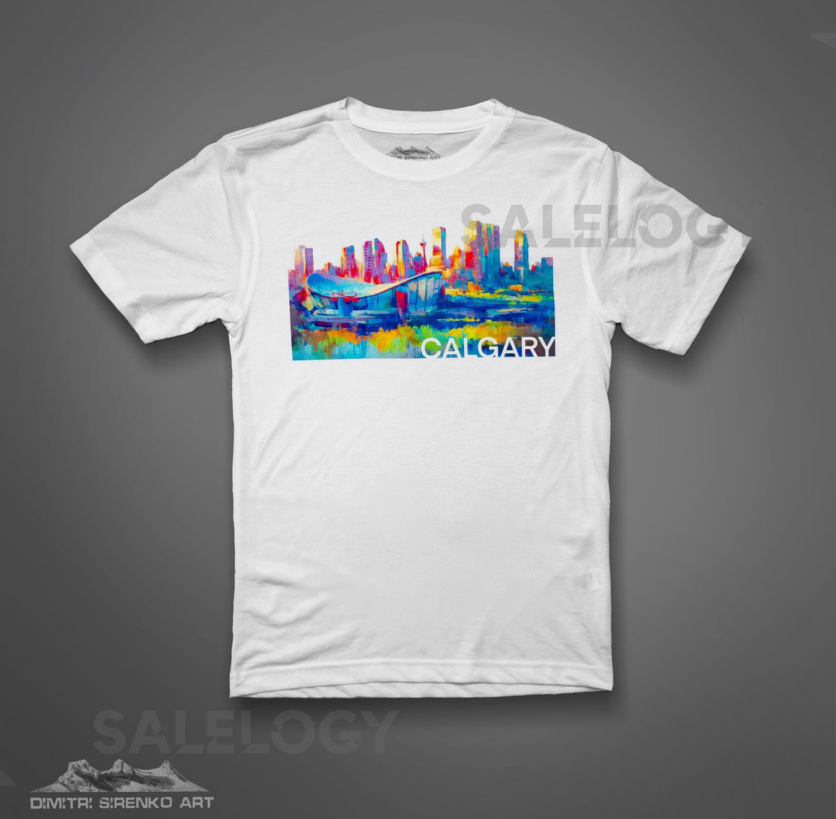 CALGARY Shirt Unisex T-Shirt Colorful Calgary Print City Clothing Cityscape Tee_61