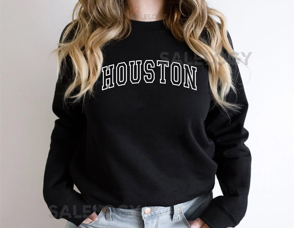 Houston Sweatshirt Texas Sweatshirt University Sweatshirt Houston Pullover Texas Map Sweatshirt Houston Football Swea_315