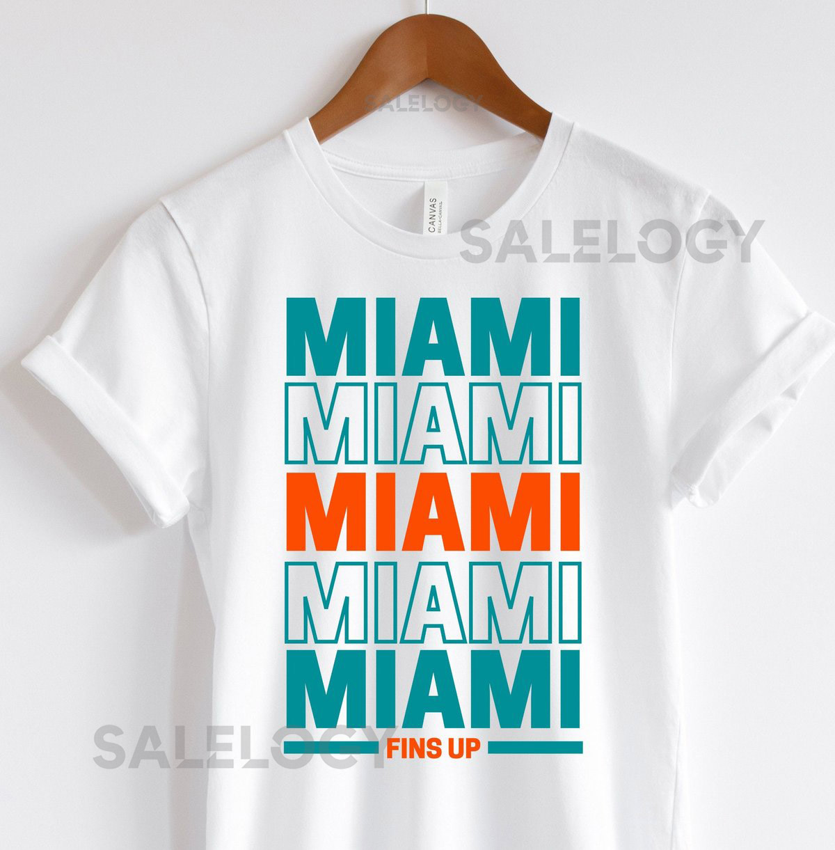 Miami Dolphins Football T-Shirt Fins Up Fan Shirt_420