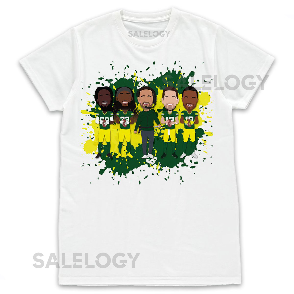 Packers American Football T-Shirt tshirt tee S-XXXL LaFleur Rodgers Campbell Jones Cobb Green Bay_617
