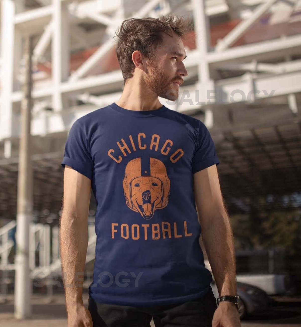 Chicago Football Labrador T-Shirt Dog Lover Gift for Chicago Bears fans_455