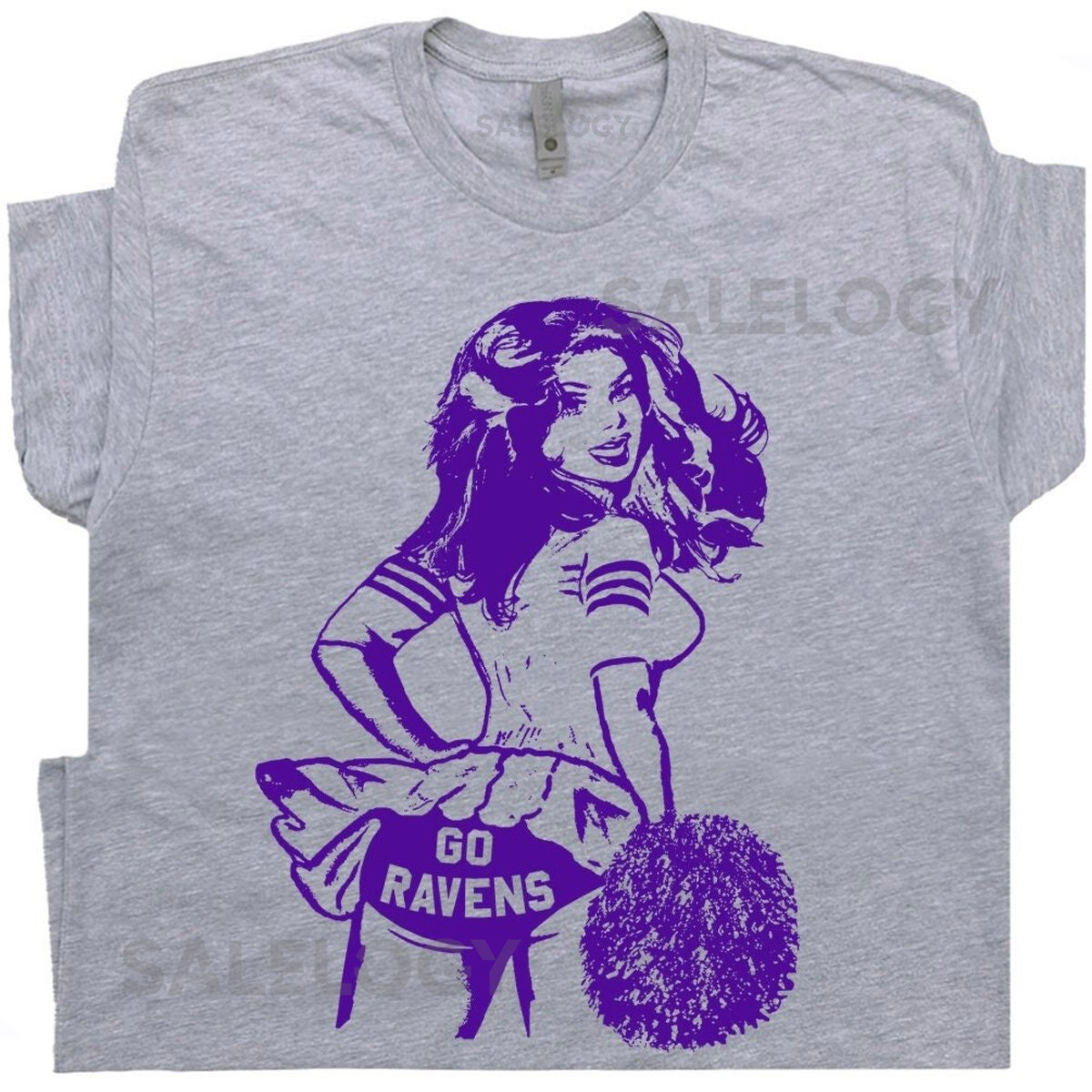 Go Ravens T Shirt Vintage Football Shirts for Women Men Ladies Retro Ravens Cheerleader TShirt Cool Cute Graphic Shirts Ravens Logo Tee_660