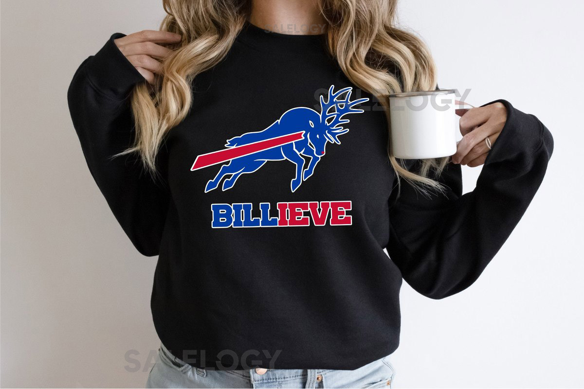 Bills Christmas Reindeer Let's Go Buffalo This is Our Year Bill-ieve IT Sweatshirt Sassy Pants Tees dtg_207