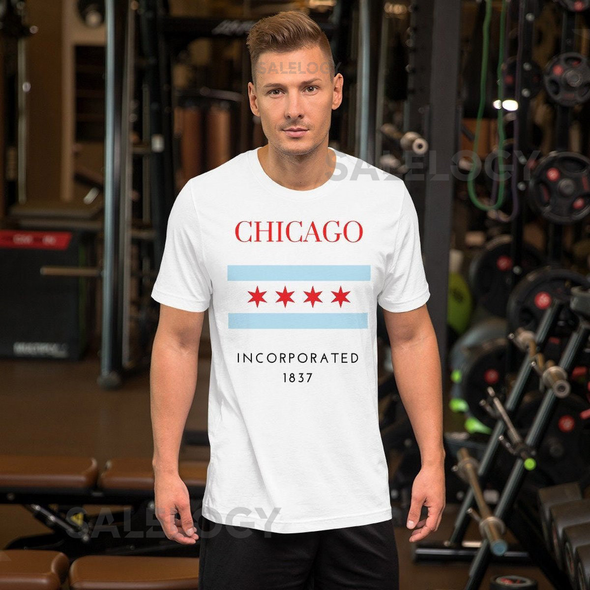 Chicago Chicago 1837 Chicago Flag Chicago City Flag Unisex t-shirt_180