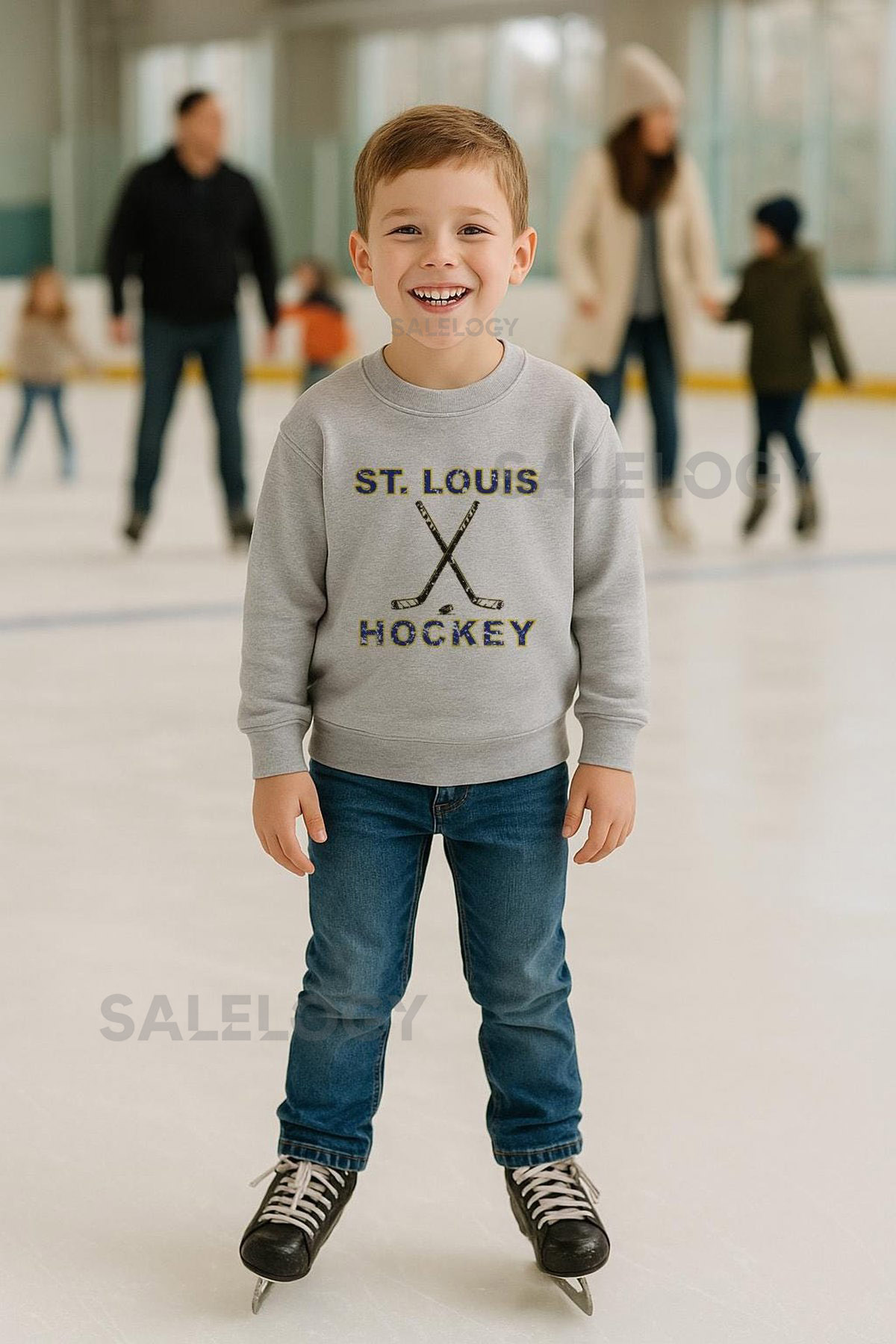 Kids St. Louis Hockey Sweatshirt Toddler St. Louis Hockey Fan Youth Missouri Sweatshirt Kids Hockey Sweatshirt_247