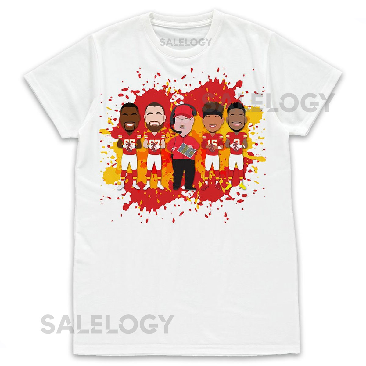 Chiefs Vector Heroes Kids Childs T-Shirt Tshirt Tee Ages 3-13 Years Unofficial Kansas City 2022-23 Season Unofficial_90