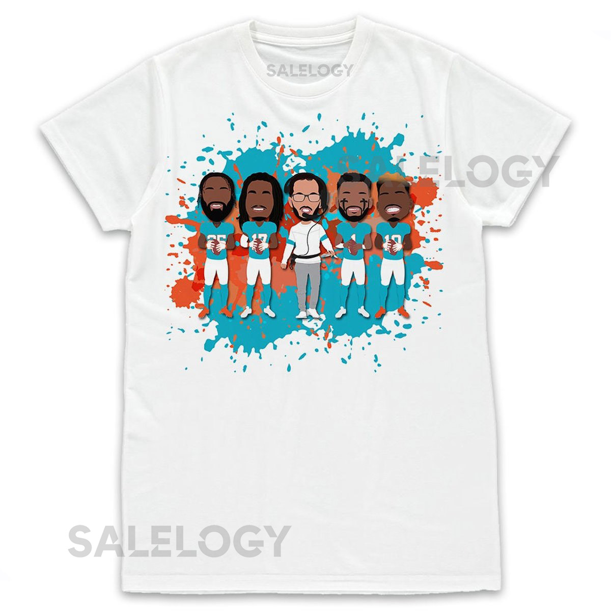 Dolphins Vector Heroes Kids Childs T-Shirt Tshirt Tee Ages 3-13 Years Unofficial Miami 2023-24 Season Unofficial_293