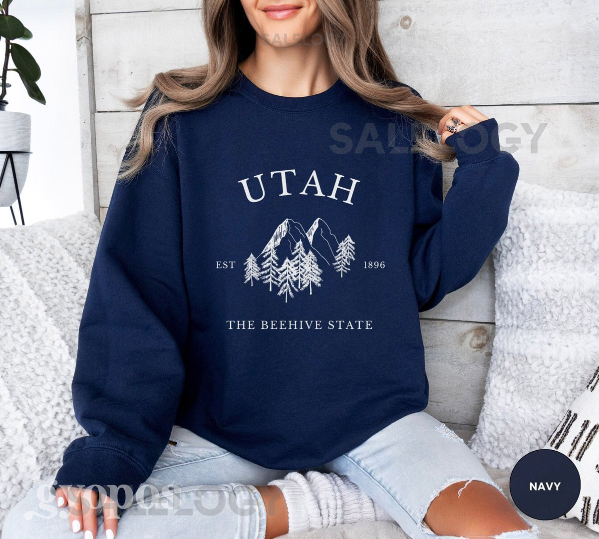 Utah Crewneck Utah Pullover Sweatshirt Utah Souvenir Gift Travel Sweater The Beehive State_598