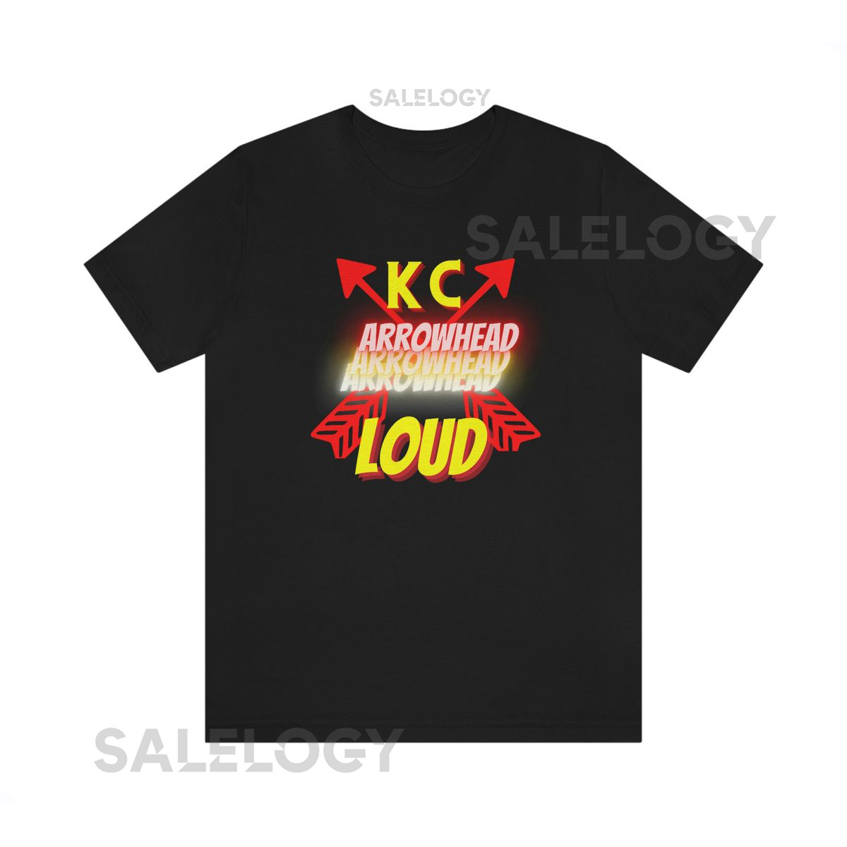 Arrowhead Loudest Stadium Kansas City Chief's Football Jersey Short Sleeve Tee kansas city chiefs kansas city chiefs shirt chiefs_24