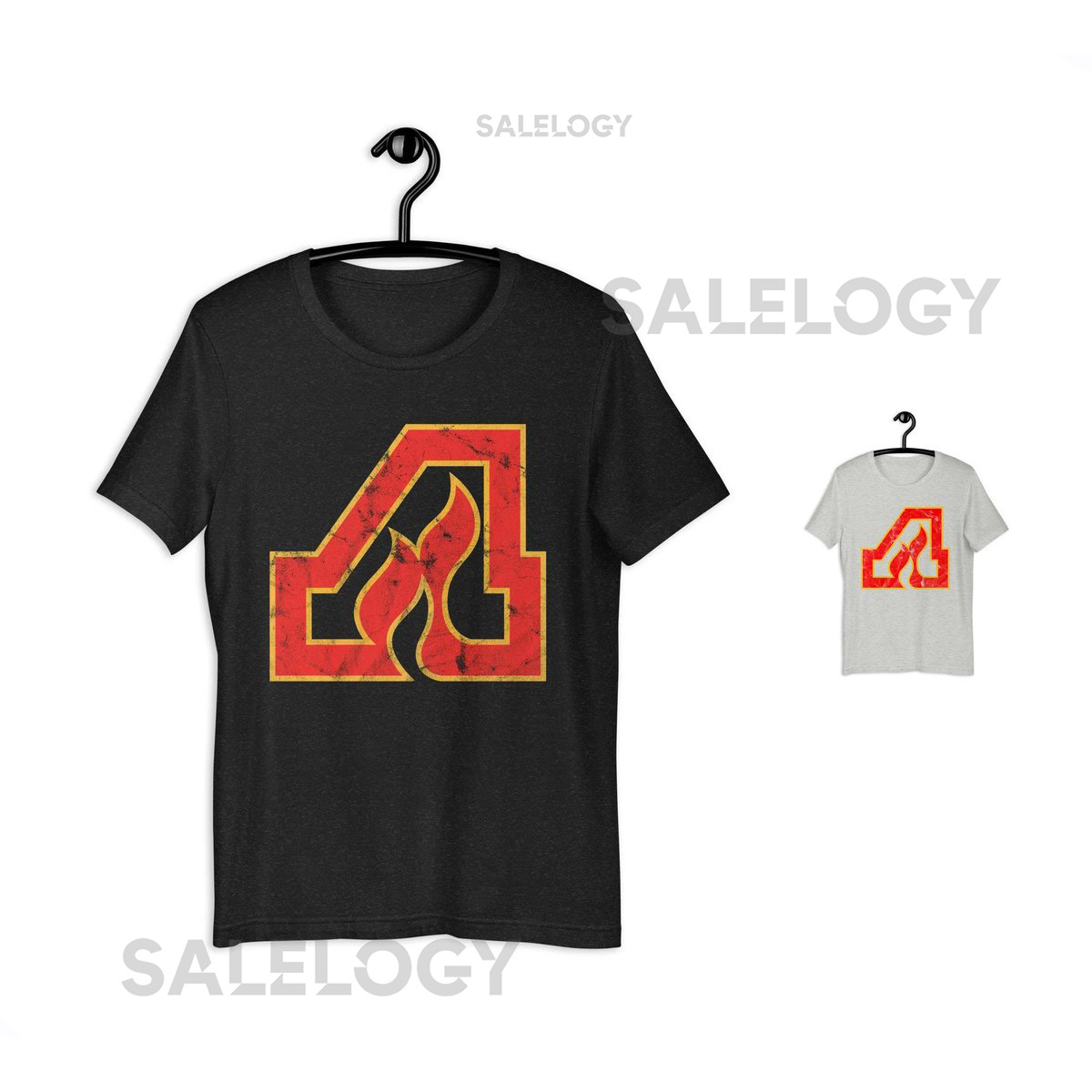 Atlanta Flames Worn Distressed Logo Vintage NHL Retro Hockey Black T-Shirt Old Time Hockey Shirt_24