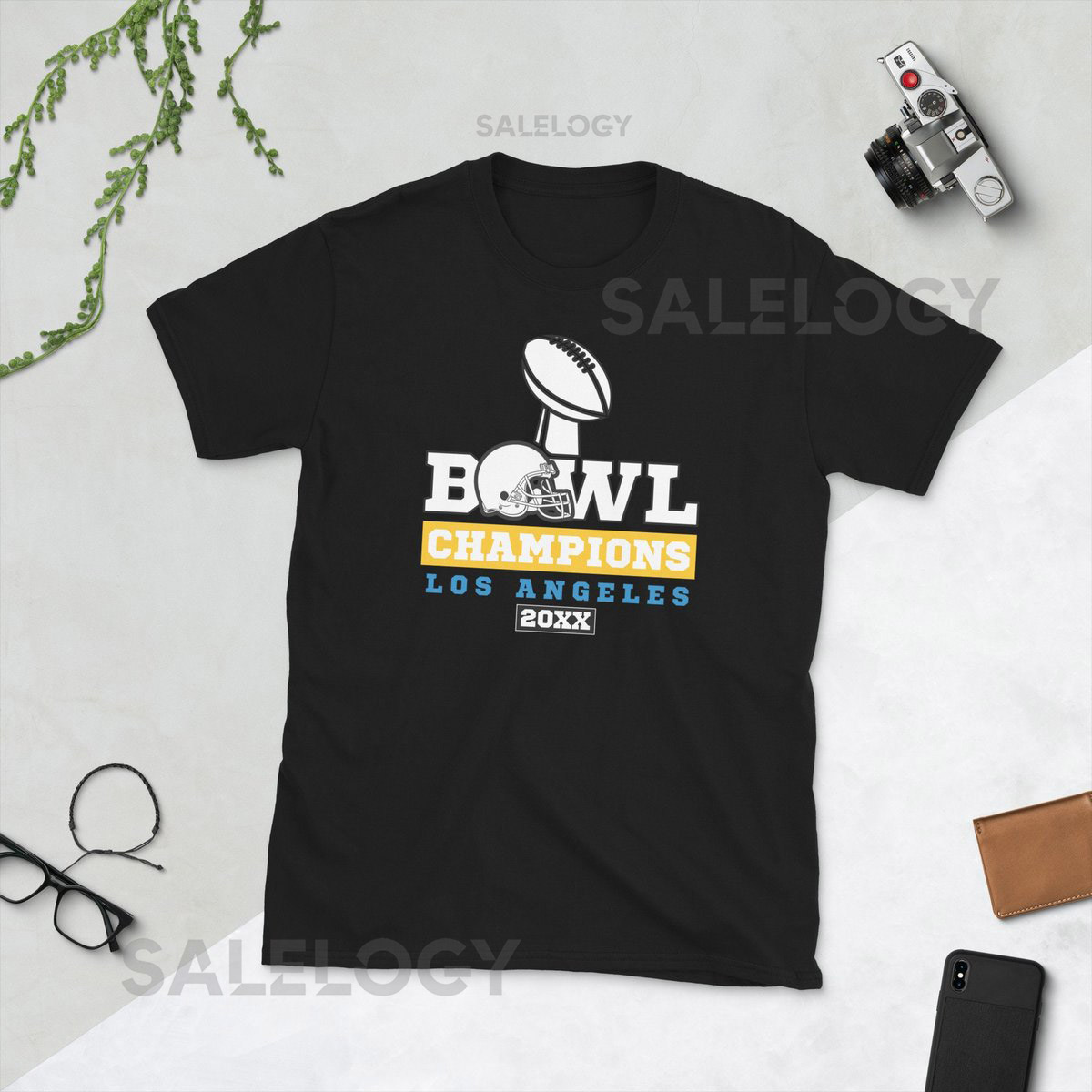 Charging Towards the Trophy - Winning Tee for Los Angeles Football Fans Perfect Funny Shirt for a Game Day Gift_59