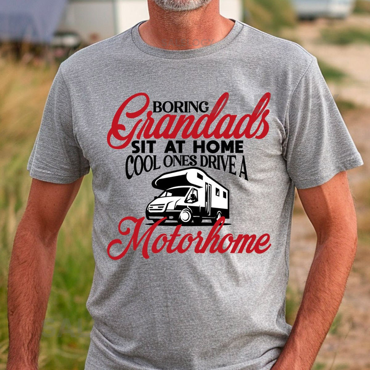 Boring Grandads Sit At Home Cool Ones Drive A Motorhome T-shirt - Mens Holiday Trip Grandpa Caravan Fathers Day Birthday Christmas Gift Top_102