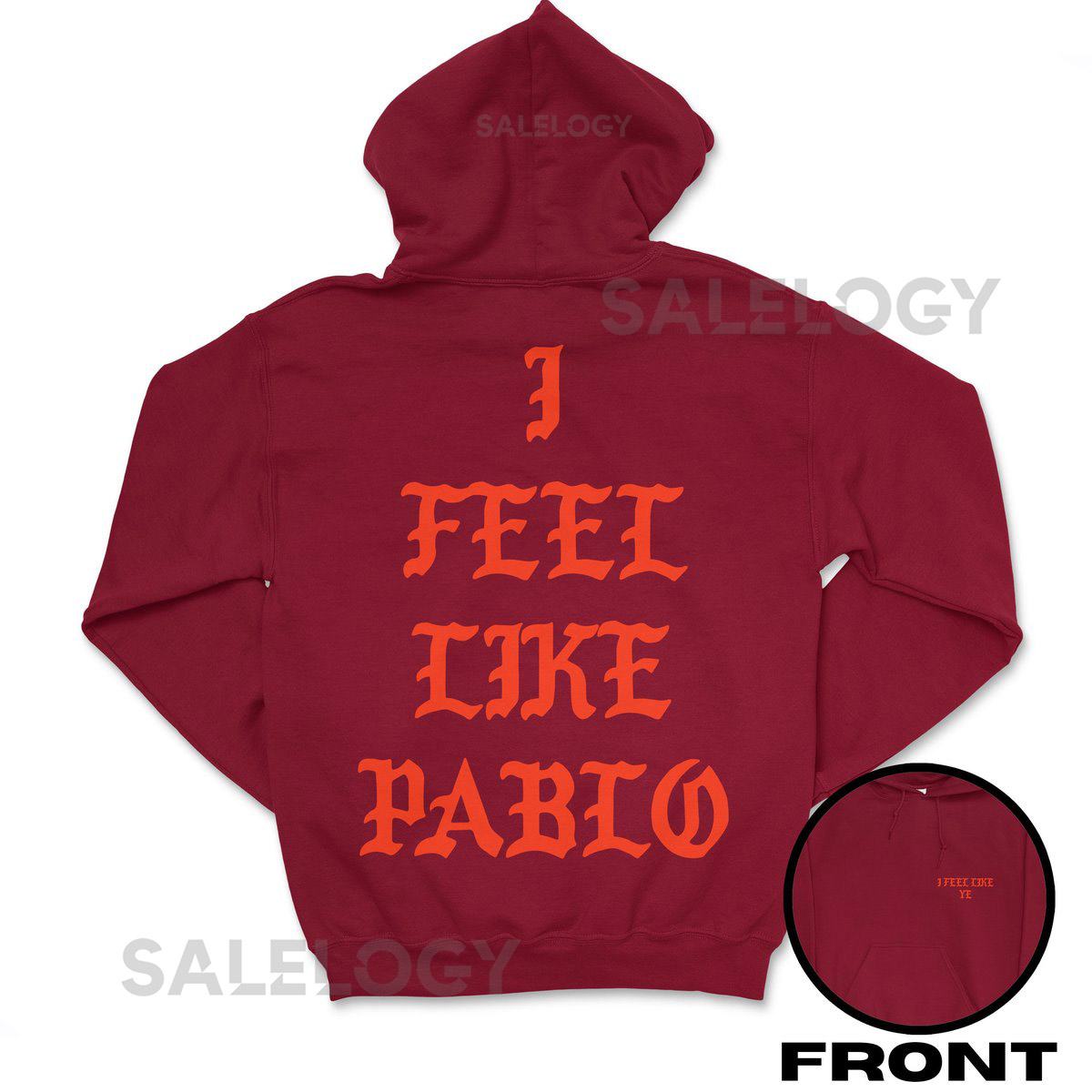 TLOP I Feel Like Pablo Ye Unisex Heavy Blend Hooded Sweatshirt Hoodie Hoody Kanye West Yeezy Merch GARNET_102