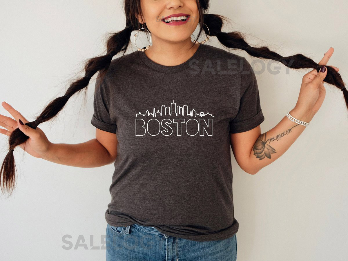 Boston City Life Shirt Gift for Birthday Boston Skyline View Gift for Christmas Boston Love City Girl Guy Gift_176