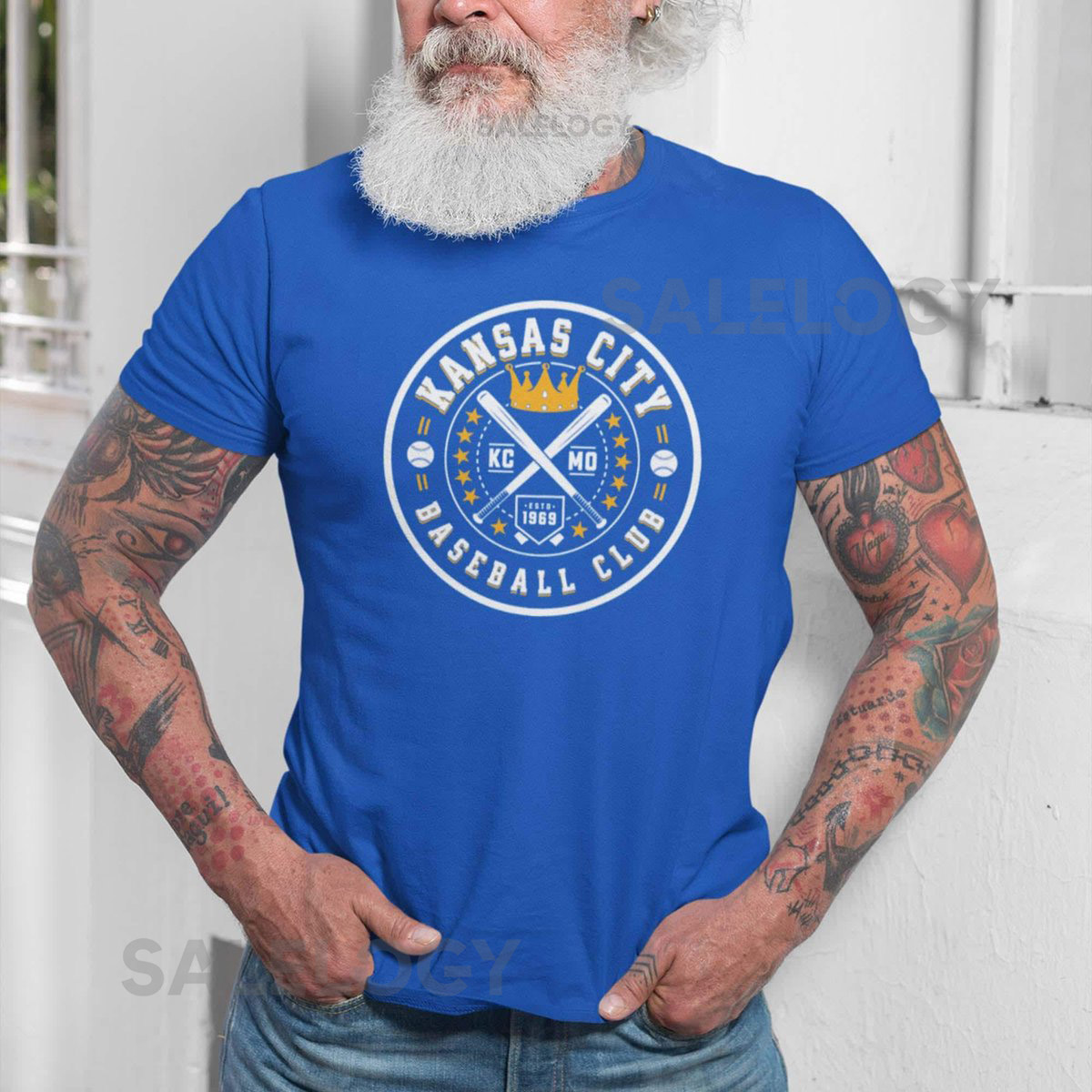 KC Baseball T-Shirt Royals Gift for Friend Shirt Kansas City Crown T Shirt Royals Club Gift Kauffman Game Day Tshirt Royals Club Patch Shirt_466