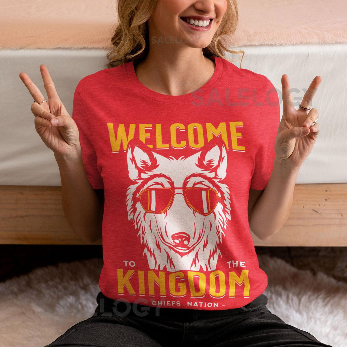 KC Cool Wolf Kingdom T-shirt Kansas City Chiefs-Inspired Football Club Tee Distressed-Style Short Sleeve Top Unisex Adult Youth Shirt_407