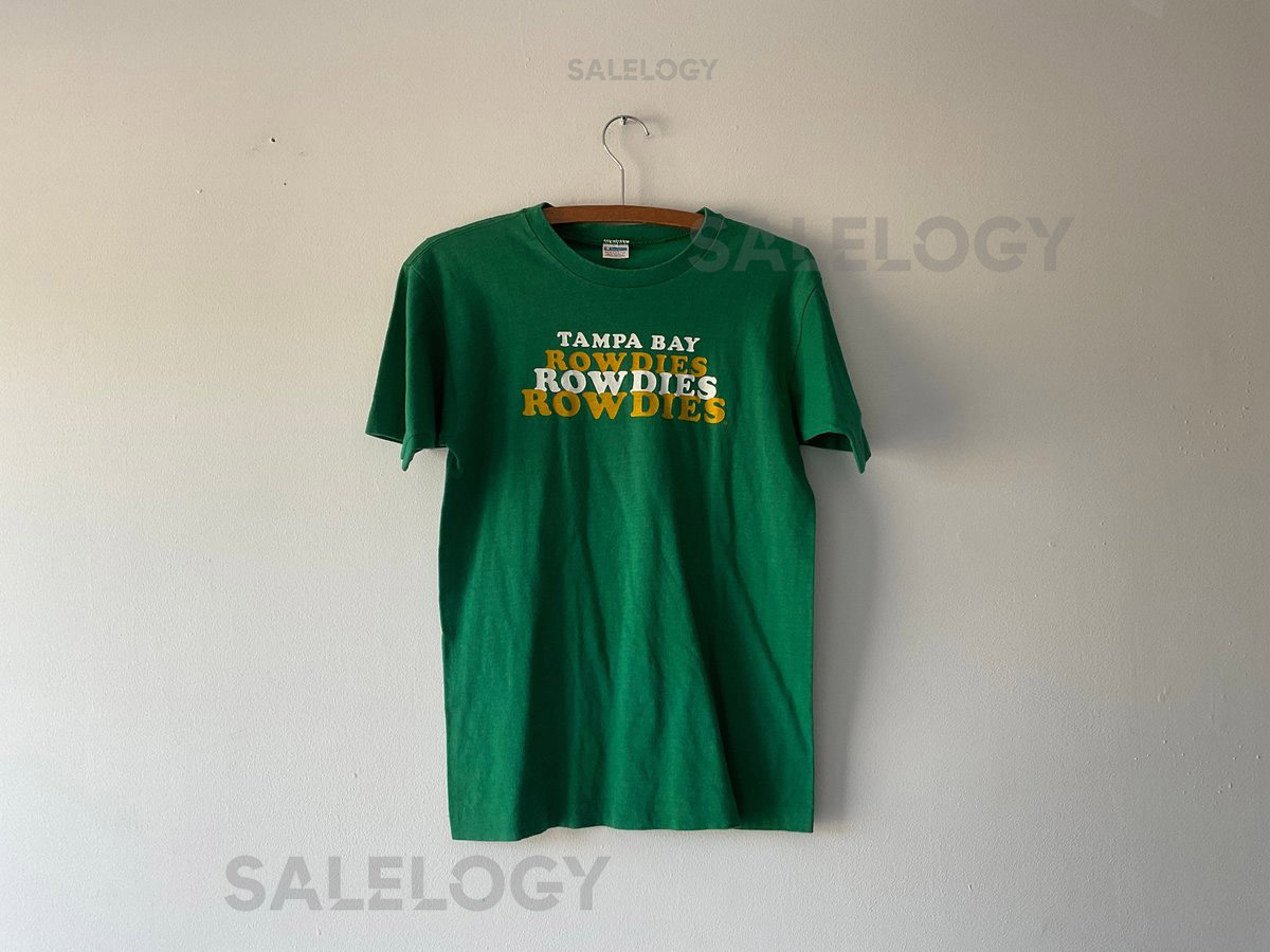 vintage 70s champion blue bar tampa bay rowdies t shirt_412