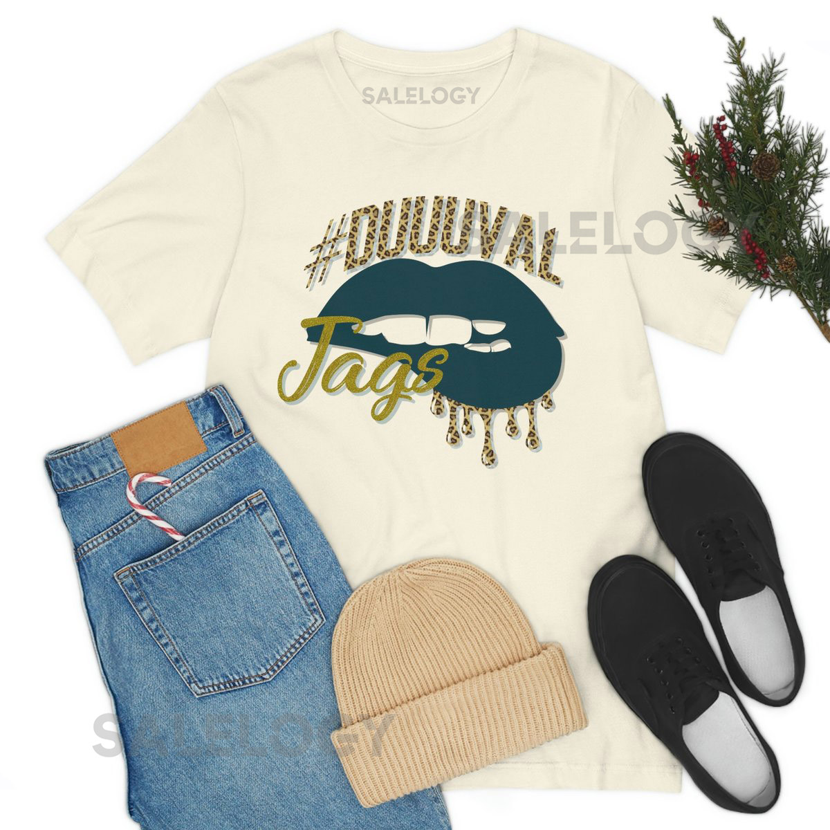 Duuuval Jacksonville Jaguars inspired Football Dripping Lips Unisex Jersey Short Sleeve Te_101