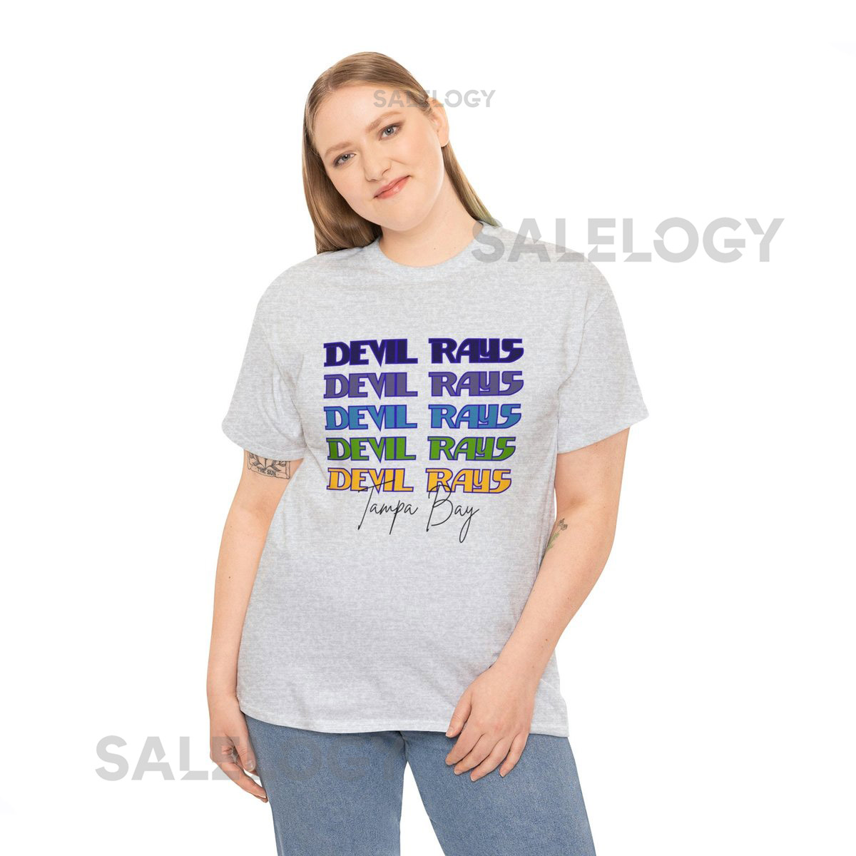 Tampa Bay Devil Rays Gildan Unisex Heavy Cotton Tee Size S - 5XL Inclusive Sizing Tampa Bay RaysBaseballTampa Bay RetroRays Throwback_174