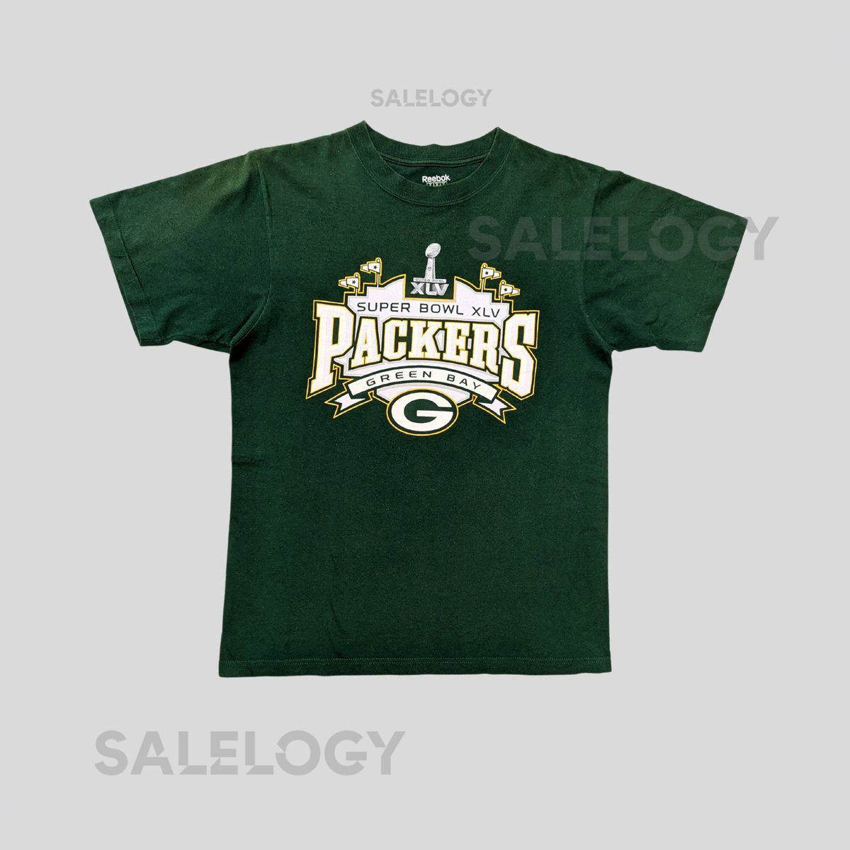 Reebok Green Bay Packers NFL Super Bowl 45 T-Shirt Size M 2010 Single Item_630