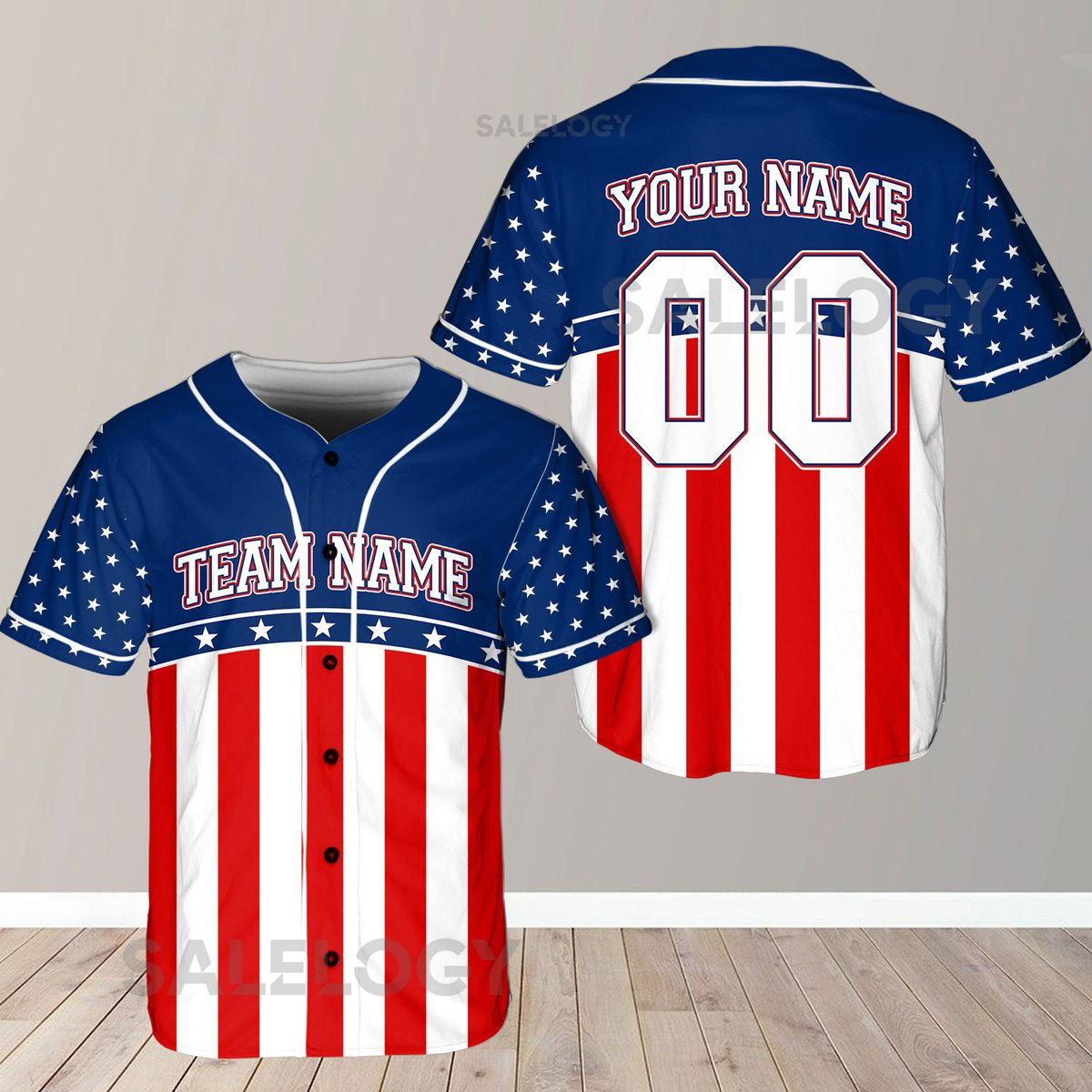 Personalized USA Baseball Jersey Custom Team Name Shirt American Flag Baseball Jersey For Baseball Fans Baseball Lovers Patriotic Shirt_712