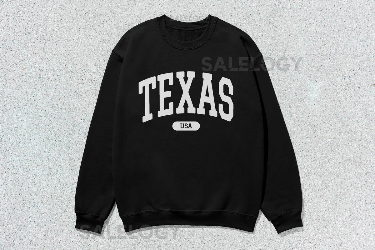 Texas Sweatshirt USA Collegiate Crewneck Sweater _890
