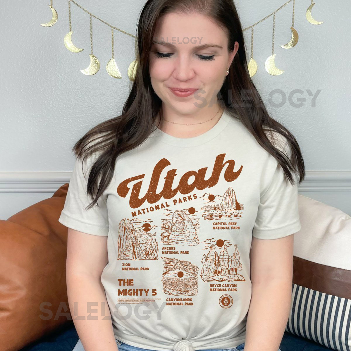 Utah National Parks T Shirt The Mighty 5 Hiking Tee_631