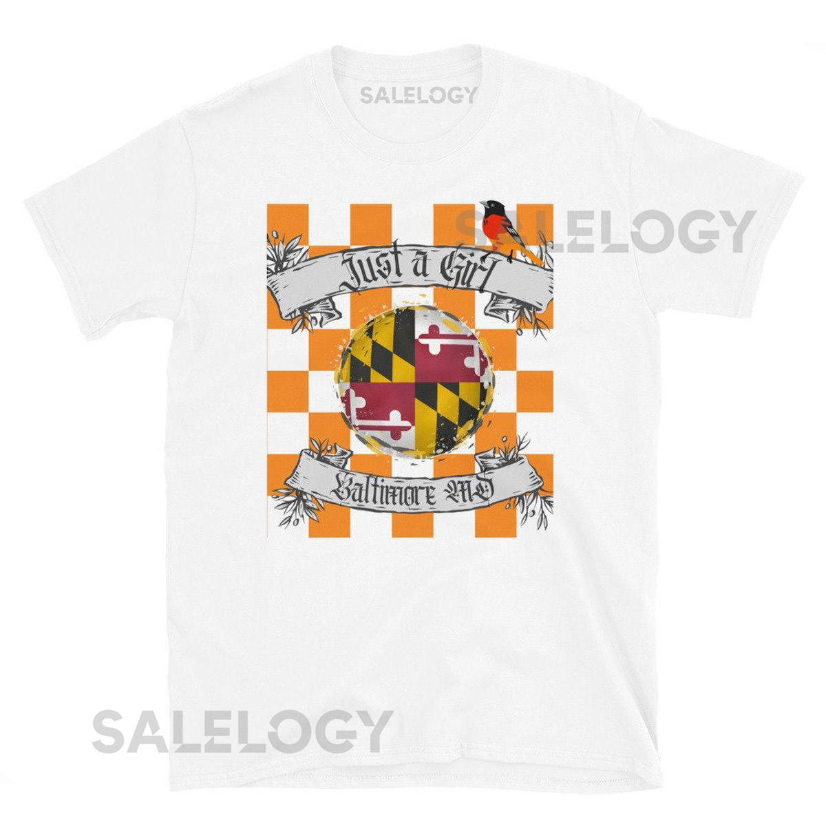 Baltimore Orioles Womens T-Shirt Maryland Baseball Fan Apparel_103