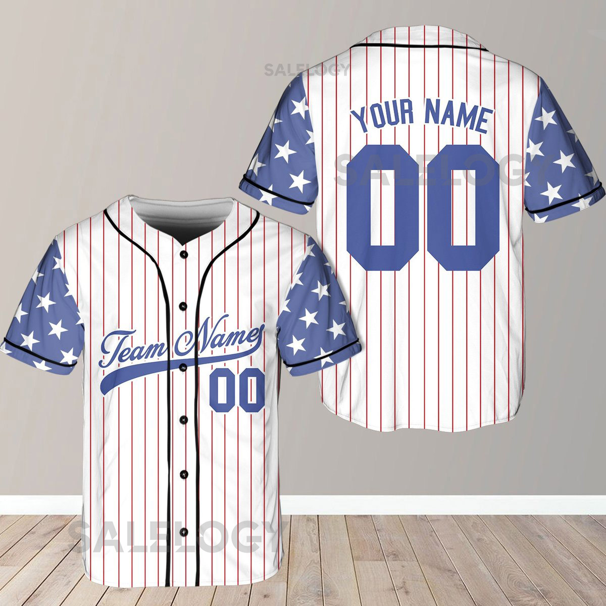 Personalized USA Baseball Jersey Custom Team Name Shirt American Flag Baseball Jersey For Baseball Fans Baseball Lovers Patriotic Shirt_714