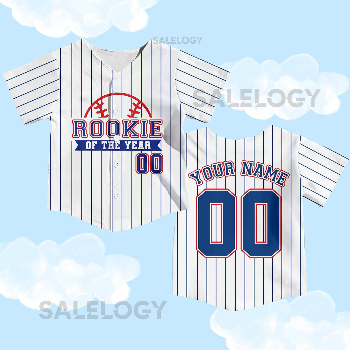 Personalized Rookie Of the Year Kid Baseball Jersey Custom Name Number Youth Baseball Shirt Rookie Of The Year Jersey For Baseball Fans_327