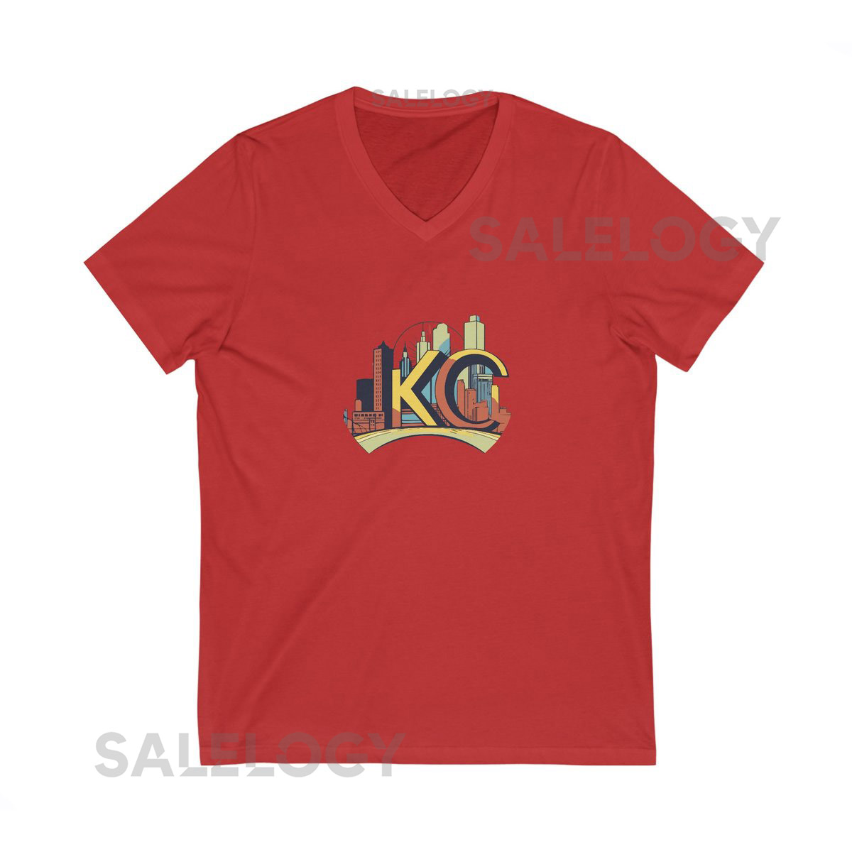 Kansas City Unisex Jersey Short Sleeve V-Neck Tee_456