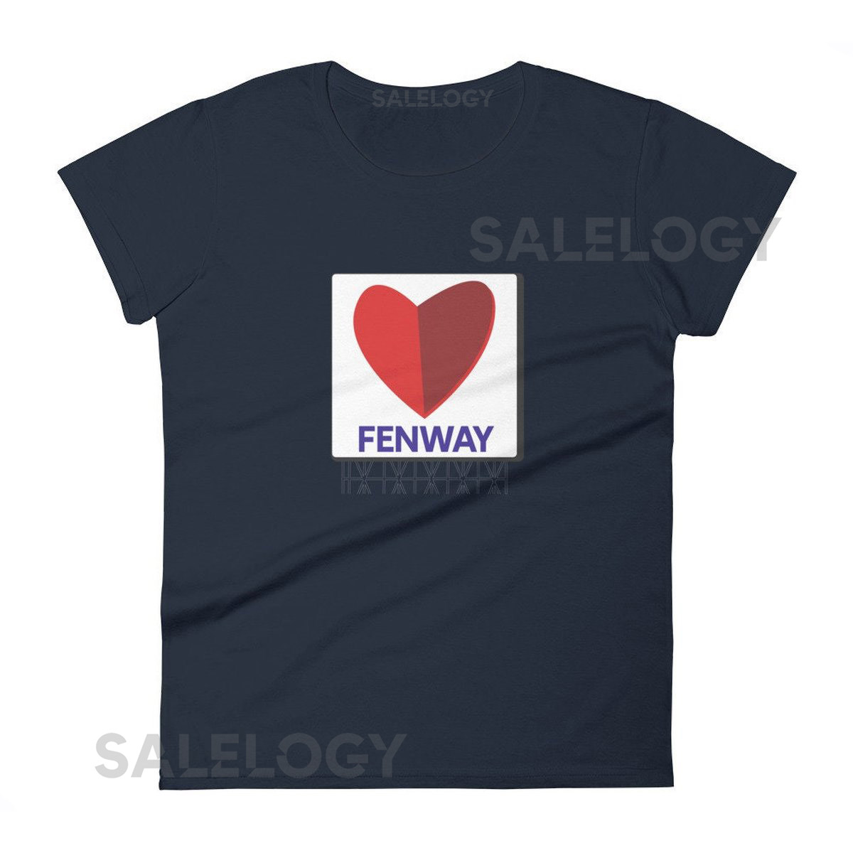 Red Sox Women's T-Shirt Fenway Citgo Heart Design_520