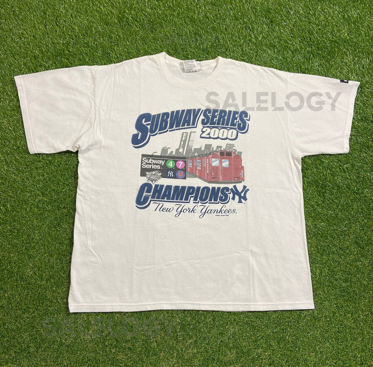 Vintage New York Yankees T Shirt Tee Puma Size Xtra Large XL MLB Baseball Nyc Bronx Jeter Classic 00s_513