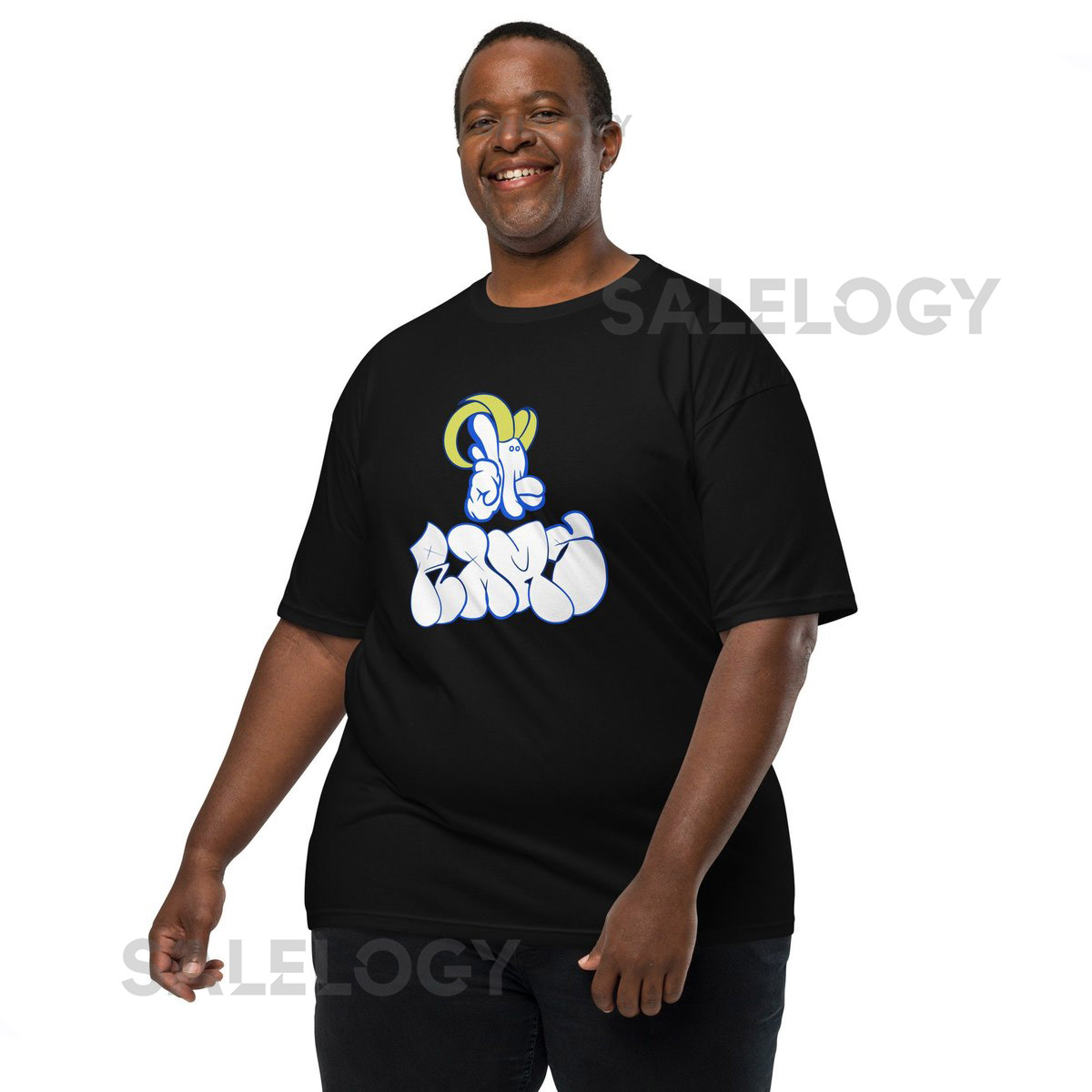 LA Rams Graffiti Mens premium heavyweight tee_433