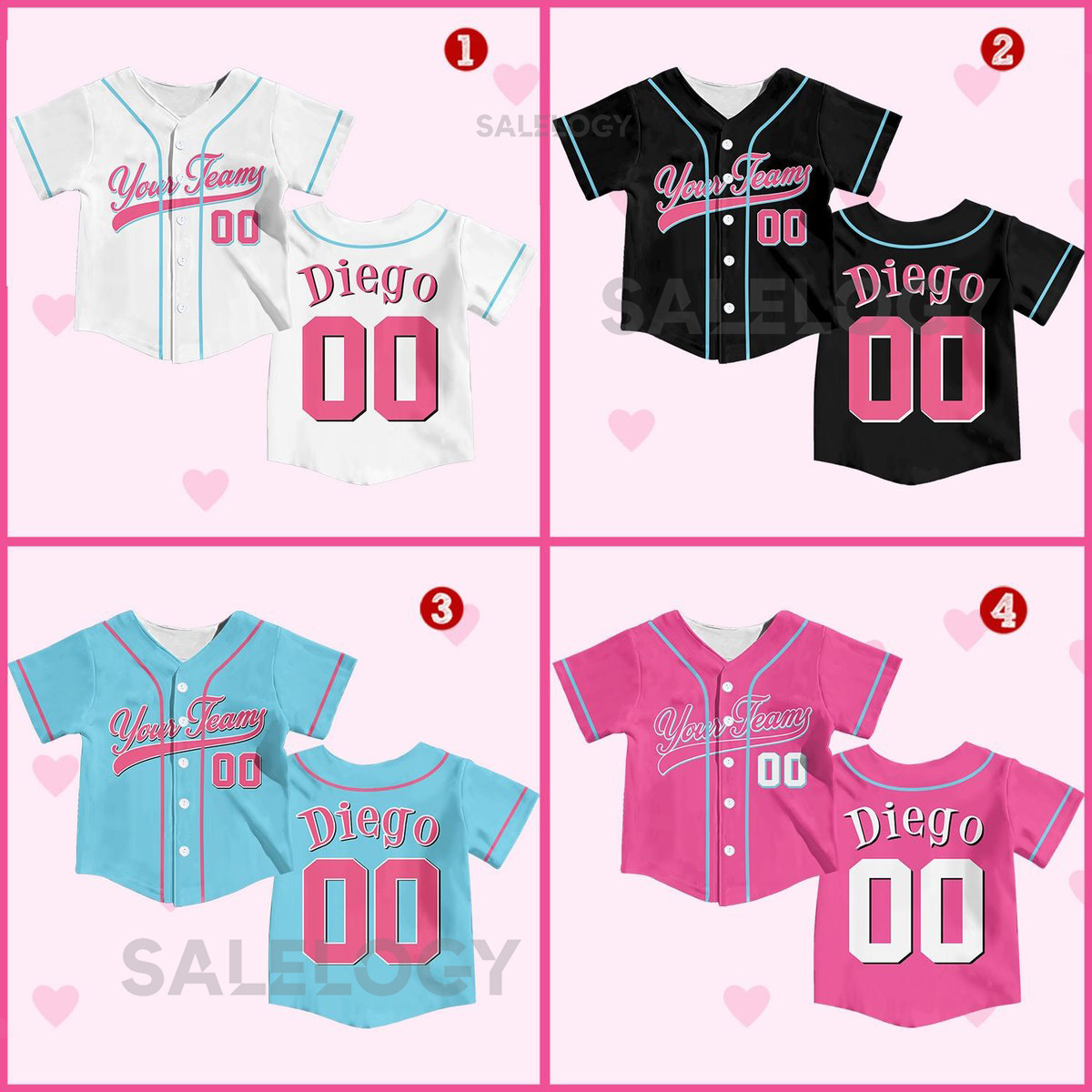 Personalized Team Name and Number Kid Baseball Jersey Custom Name Number Youth Baseball Shirt Baseball Jersey For Baseball Fans Lovers_599