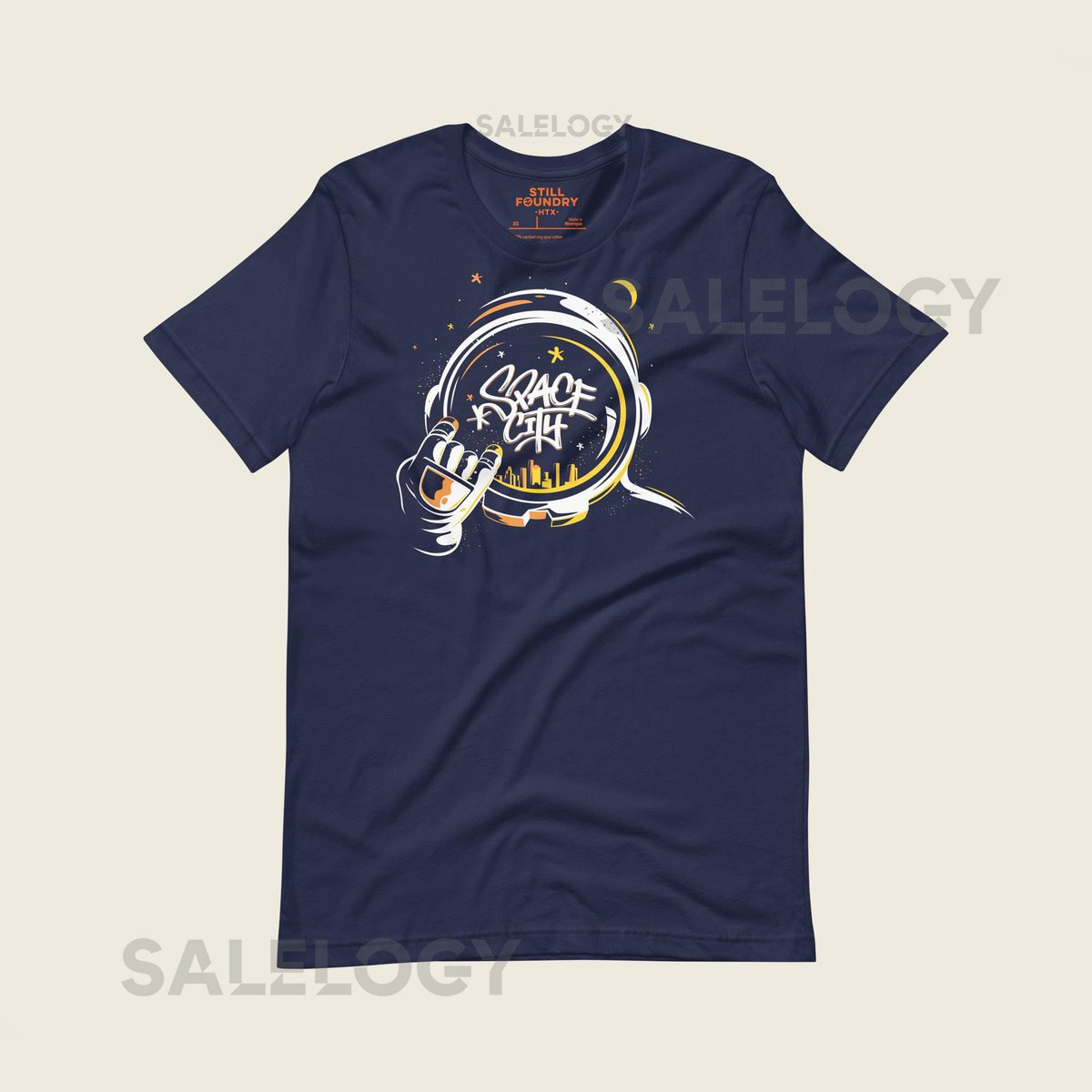 Space City Houston Texas Astronaut Men's Graph_836