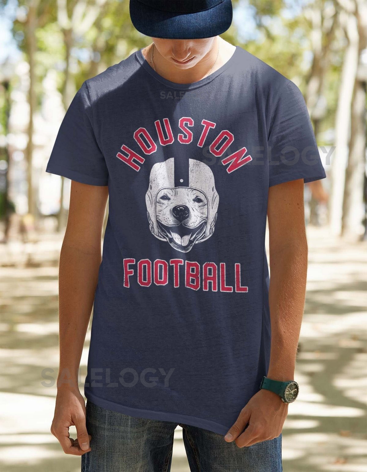 Houston Football Pitbull T-Shirt Dog Lover Gift for Houston Texan_236